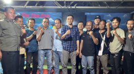 Plt Ketua PWI Kabupaten Bogor M. Nurofik bersama jajaran pengurus menggelar rapat koordinasi perdana di RM Saung Mak Enis, Rabu malam (28/5/2025), pasca-terbitnya SK PWI Pusat.