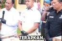Polisi memamerkan barang bukti ratusan dus susu Indomilk yang diduga dimanipulasi tanggal kedaluwarsanya dalam konferensi pers di Polresta Bogor Kota, Senin (16/6/2025).