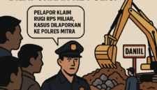 Ilustrasi kasus dugaan penyerobotan lahan di Ratatotok Selatan, Minahasa Tenggara, yang dilaporkan ke Polres Mitra dengan kerugian ditaksir Rp5 miliar.