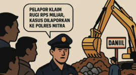 Ilustrasi kasus dugaan penyerobotan lahan di Ratatotok Selatan, Minahasa Tenggara, yang dilaporkan ke Polres Mitra dengan kerugian ditaksir Rp5 miliar.