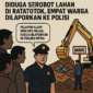 Ilustrasi kasus dugaan penyerobotan lahan di Ratatotok Selatan, Minahasa Tenggara, yang dilaporkan ke Polres Mitra dengan kerugian ditaksir Rp5 miliar.