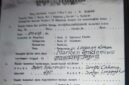 Dokumen surat keterangan tanah atas nama Marthan Rondonuwu yang diduga palsu karena mencantumkan istilah 