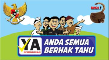 Ilustrasi kampanye keterbukaan informasi publik: Setiap warga berhak tahu, badan publik wajib buka akses informasi sesuai amanat UU KIP No. 14 Tahun 2008.