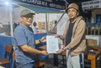Penyerahan aduan warga Kotamobagu kepada PWI Sulut terkait pemberitaan yang dipersoalkan, Senin 15 Juni 2026. Aduan tersebut langsung ditindaklanjuti dengan koordinasi ke Dewan Pers.